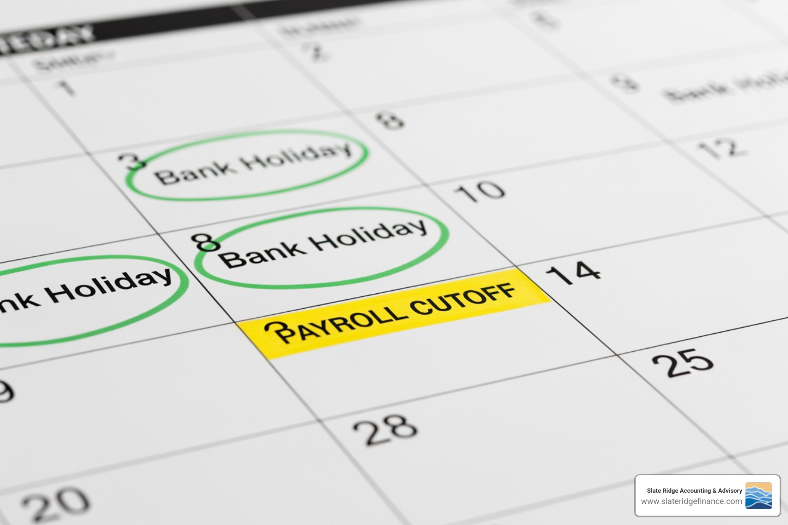 calendar with bank holidays and payroll cutoff dates highlighted - small business direct deposit payroll calendar with bank holidays and payroll cutoff dates highlighted - small business direct deposit payroll