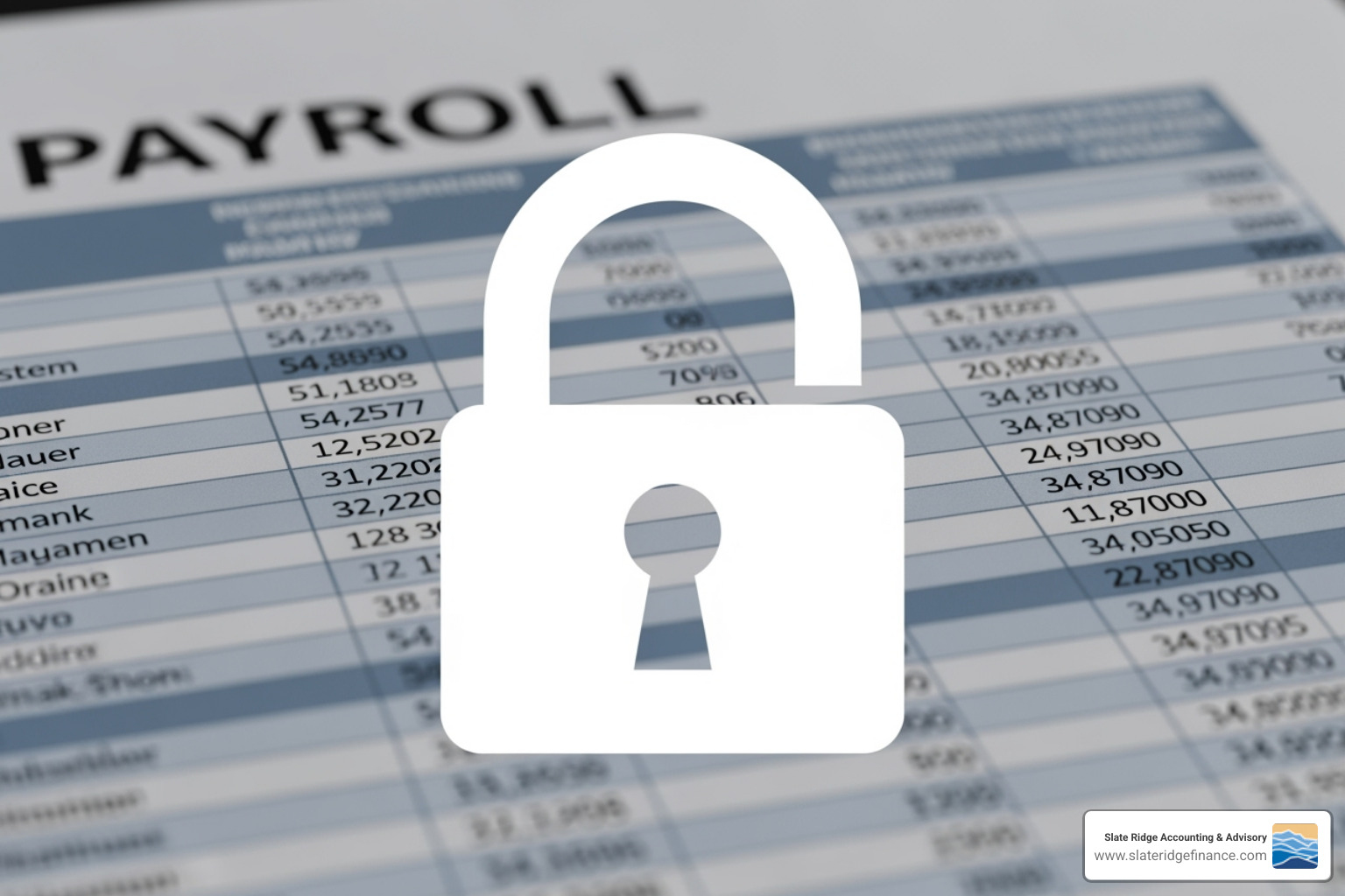 a lock icon superimposed on a payroll document - business payroll companies a lock icon superimposed on a payroll document - business payroll companies